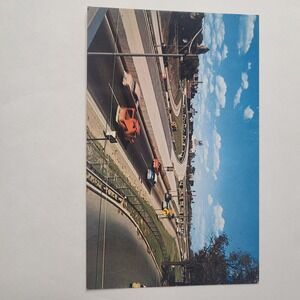 Vintage Detroit Michigan Postcard, Edel Ford Freeway, Motor Traffic